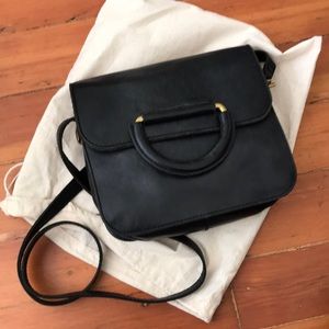 Black leather madewell bag